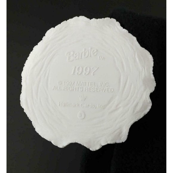 Barbie Hallmark Springtime ornament vintage 1997 New In Box Pink dress roses - Picture 8 of 12